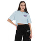 Blue Cotton Women T-Shirt