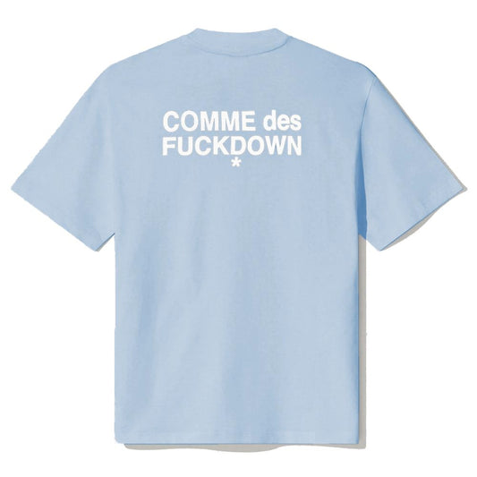 Blue Cotton Women T-Shirt