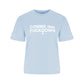 Blue Cotton Women T-Shirt