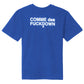 Blue Cotton Women T-Shirt