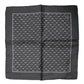 Black Fish Print Silk Square Men Foulard Scarf