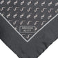Black Fish Print Silk Square Men Foulard Scarf
