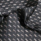 Black Fish Print Silk Square Men Foulard Scarf