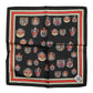 Multicolor Silk Square Men Foulard Scarf