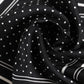 Black White Polka Dot Men Foulard Scarf