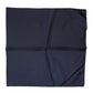 Dark Blue Silk Square Men Foulard Scarf