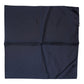 Dark Blue Silk Square Men Foulard Scarf