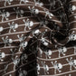 Brown Skull Silk Square Men Foulard Scarf