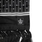 Black Silk Printed Fringes Men Foulard Scarf