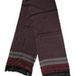 Maroon Dotted Silk Fringes Foulard Scarf
