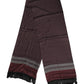 Maroon Dotted Silk Fringes Foulard Scarf