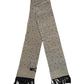 Gray Skulls Silk Fringes Men Foulard Scarf
