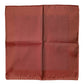 Orange Silk Square Men Foulard Scarf