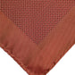 Orange Silk Square Men Foulard Scarf