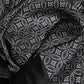 Black Patterned Fringes Men Foulard Scarf