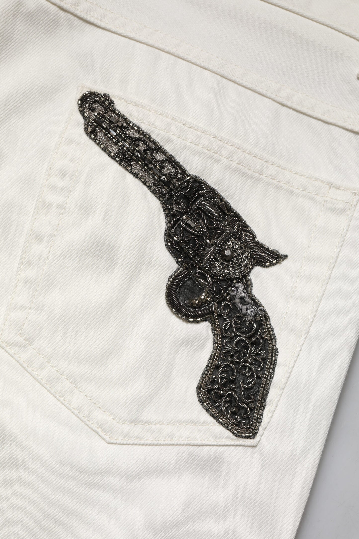 White Cotton Skinny Men Denim Jeans
