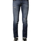 Blue Washed Cotton Slim Fit Men Denim Jeans
