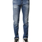 Blue Washed Cotton Skinny Men Denim Jeans