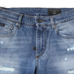 Blue Washed Cotton Skinny Men Denim Jeans