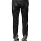 Black Washed Embellished Skinny Denim Jeans