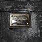 Black Washed Embellished Skinny Denim Jeans