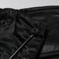 Black Nylon DG Logo Straight Pants