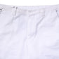 White Cotton Straight Logo Men Pants