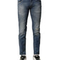 Blue Washed Cotton Slim Fit Men Denim Jeans