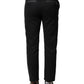 Black Gray Cotton Tapered Men Pants