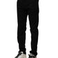 Black Cotton Tattered Slim Fit Men Denim Jeans