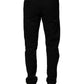 Black Cotton Tattered Slim Fit Men Denim Jeans