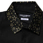 Black Cotton GOLD Long Sleeves Dress Shirt