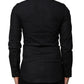 Black Cotton GOLD Long Sleeves Dress Shirt