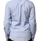 Light Blue Cotton Long Sleeves Dress Shirt