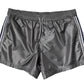 Gray Polyester Mid Waist Casual Bermuda Shorts