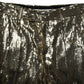 Gold Sequin Polyester Embellished Bermuda Shorts