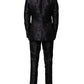 Black Jacquard 3 Piece Single Breasted Suit