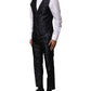 Black Jacquard 3 Piece Single Breasted Suit