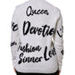 White Wool Knit Crew Neck Pullover Sweater