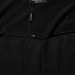Black Viscose Long Sleeve Pullover Blouse Top
