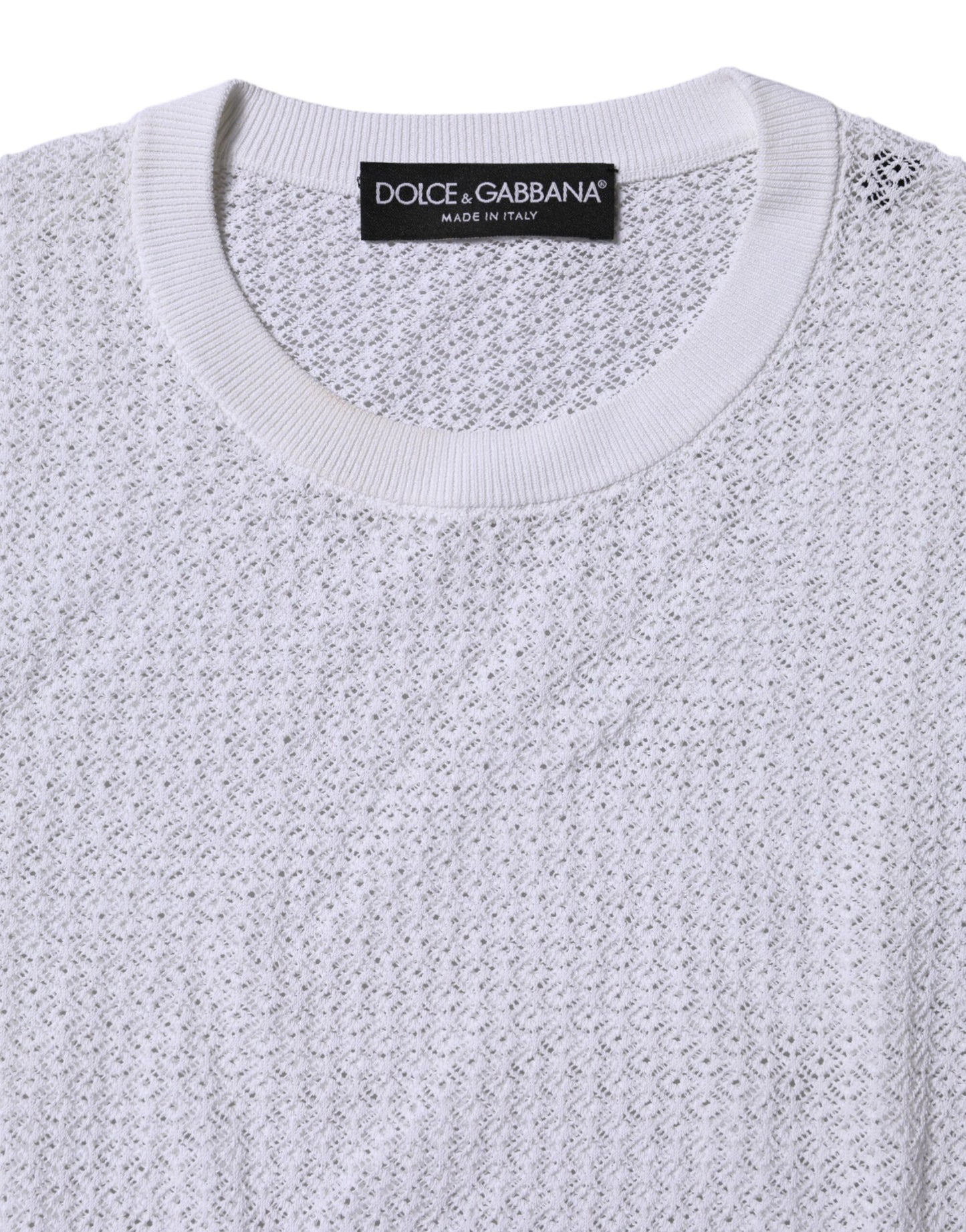 White Round Neck Long Sleeves Pullover Top