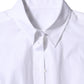 White Cotton Collared Long Sleeves Shirt Top