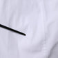 White Cotton Collared Long Sleeves Shirt Top