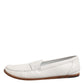 White Leather Loafers Moccasins Slip On Shoes
