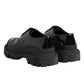 Black Patent Leather Trekking Derby Shoes