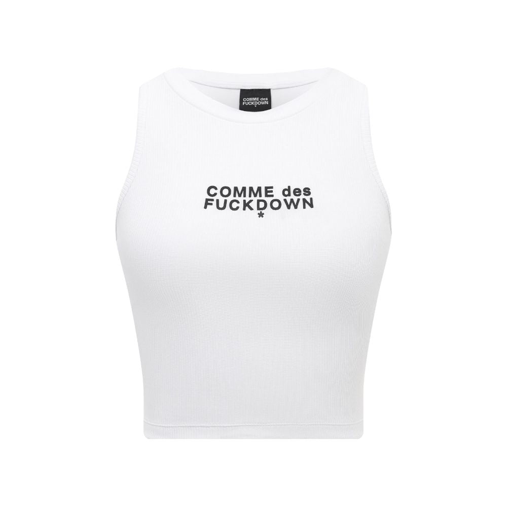 White Cotton Women Cropped T-Shirt
