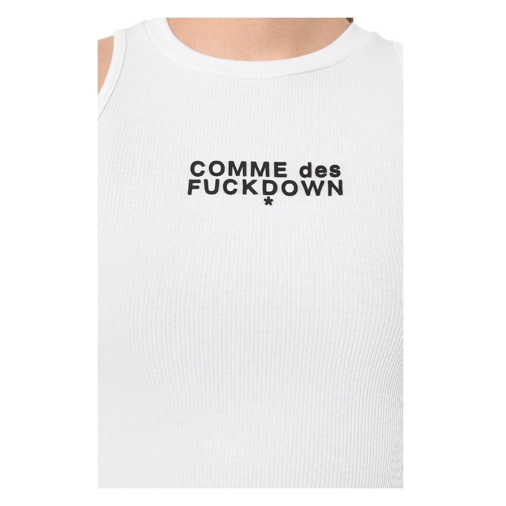White Cotton Women Cropped T-Shirt