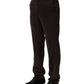 Dark Brown Mid Waist Dress Formal Pants