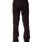 Dark Brown Mid Waist Dress Formal Pants