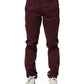 Maroon Cotton Stretch Skinny Fit Men Denim Jeans